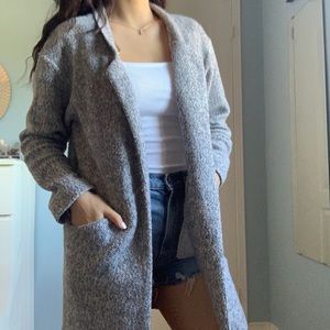 Zara Light Wool Coat Grey